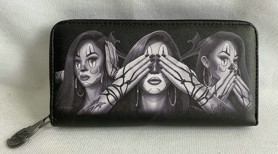 HEAR NO EVIL - WOMENS ZIPPERED WALLET