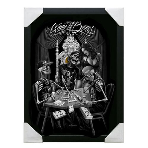 Game of Bones - Small Framed Canvas Art - 12" x 16"