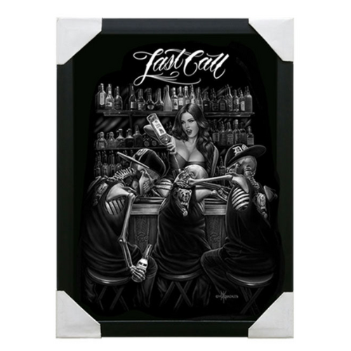 Last Call - Small Framed Canvas Art - 12" x 16"